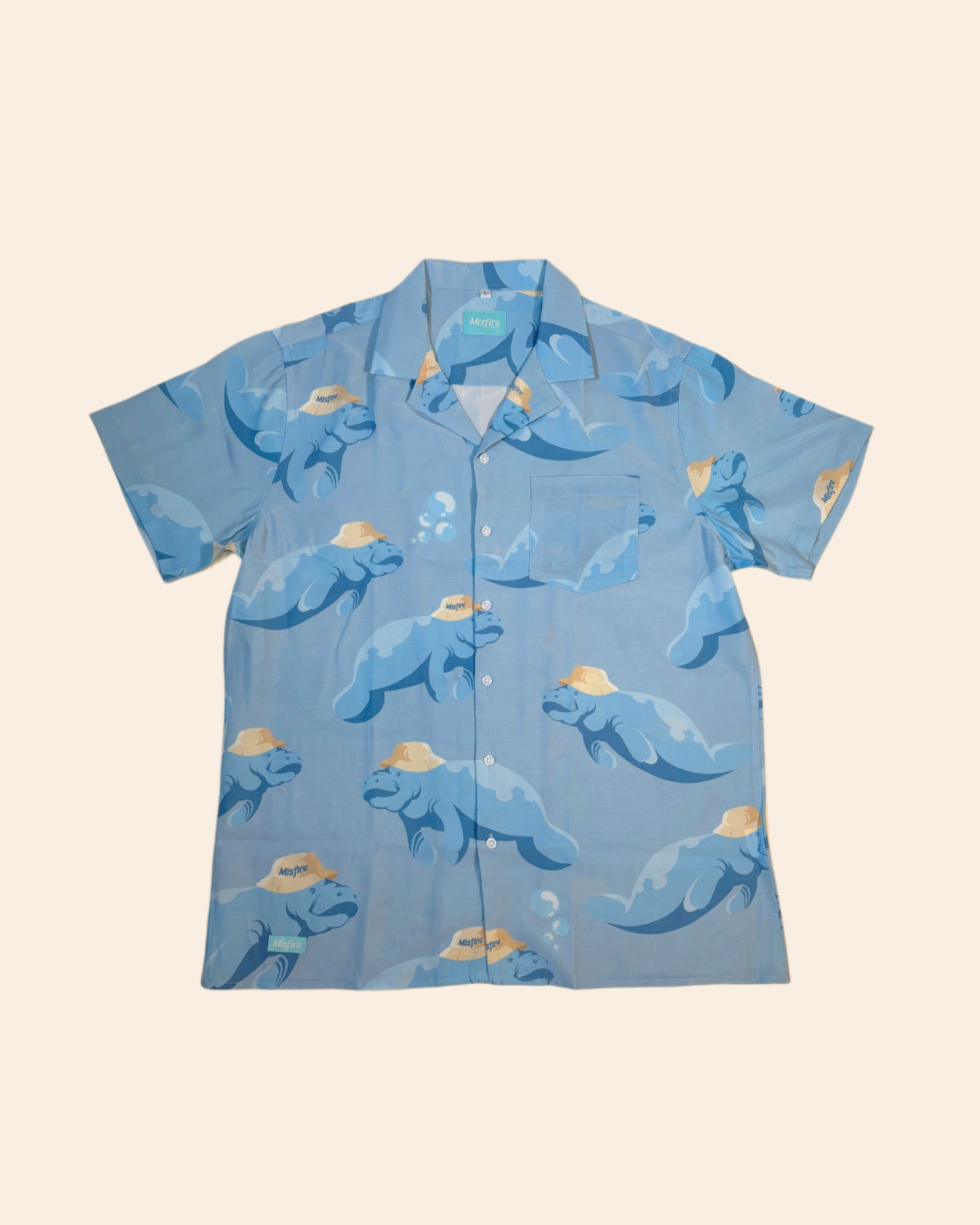 Manatee Wearing a Bucket Hat on Vacation Shirt