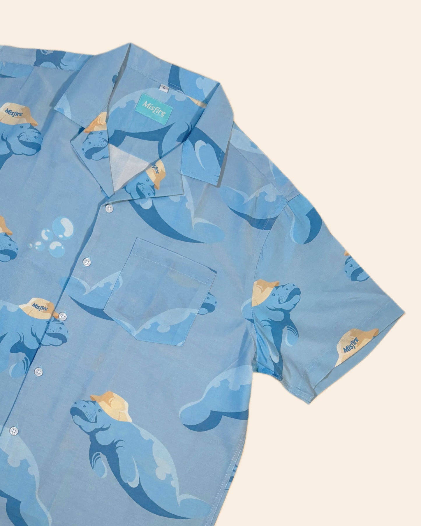 Manatee Wearing a Bucket Hat on Vacation Shirt