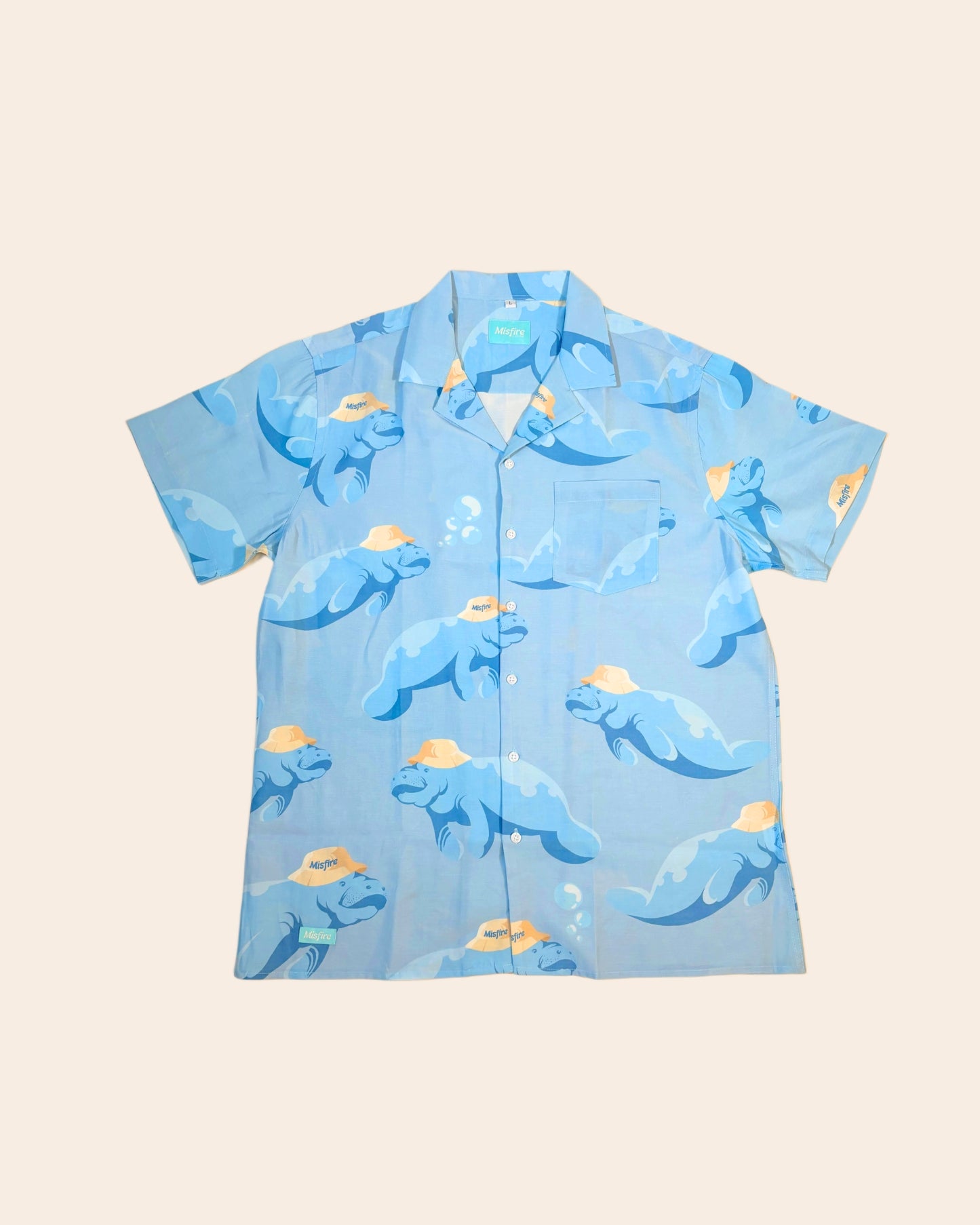 Manatee Wearing a Bucket Hat on Vacation Shirt