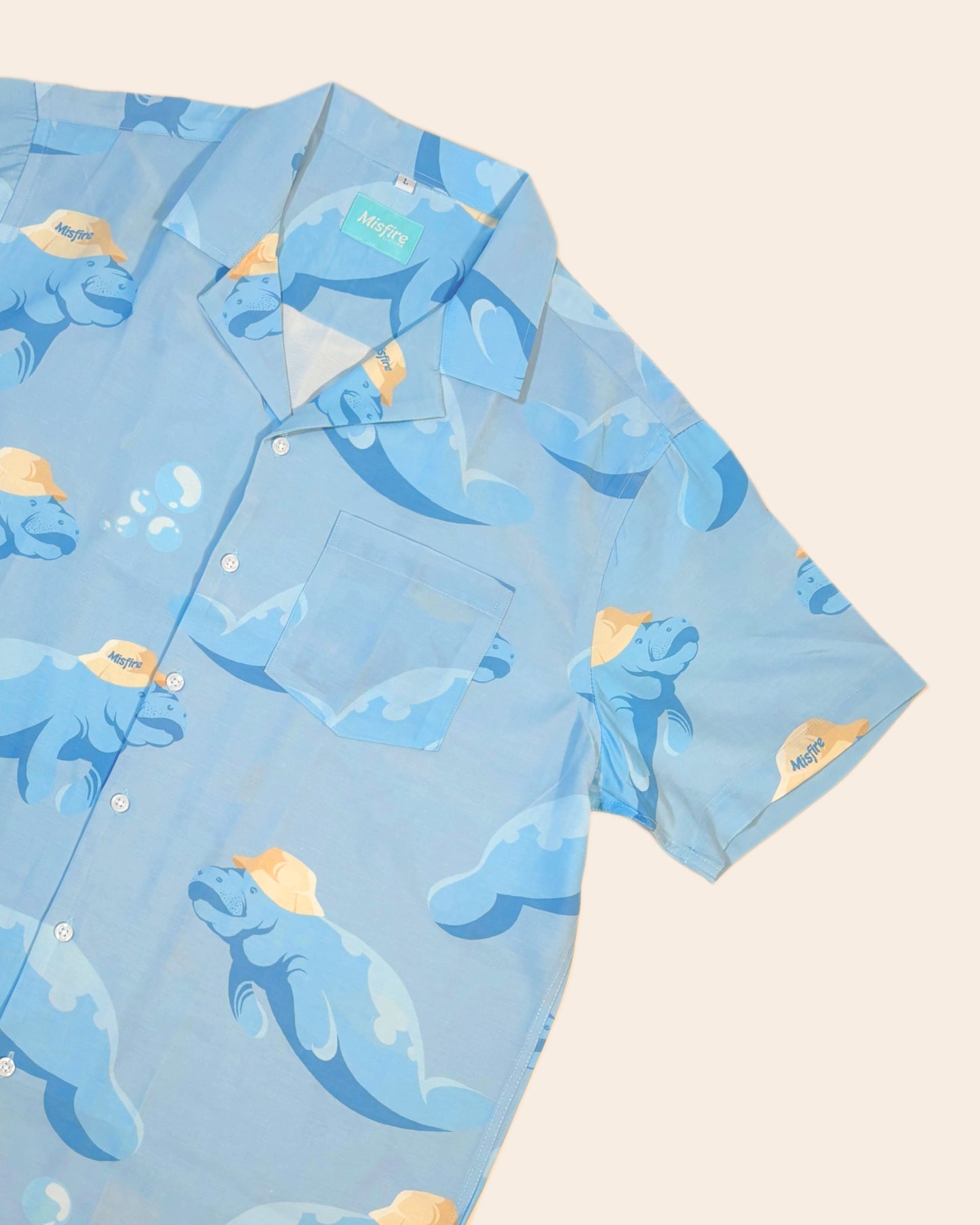 Manatee Wearing a Bucket Hat on Vacation Shirt