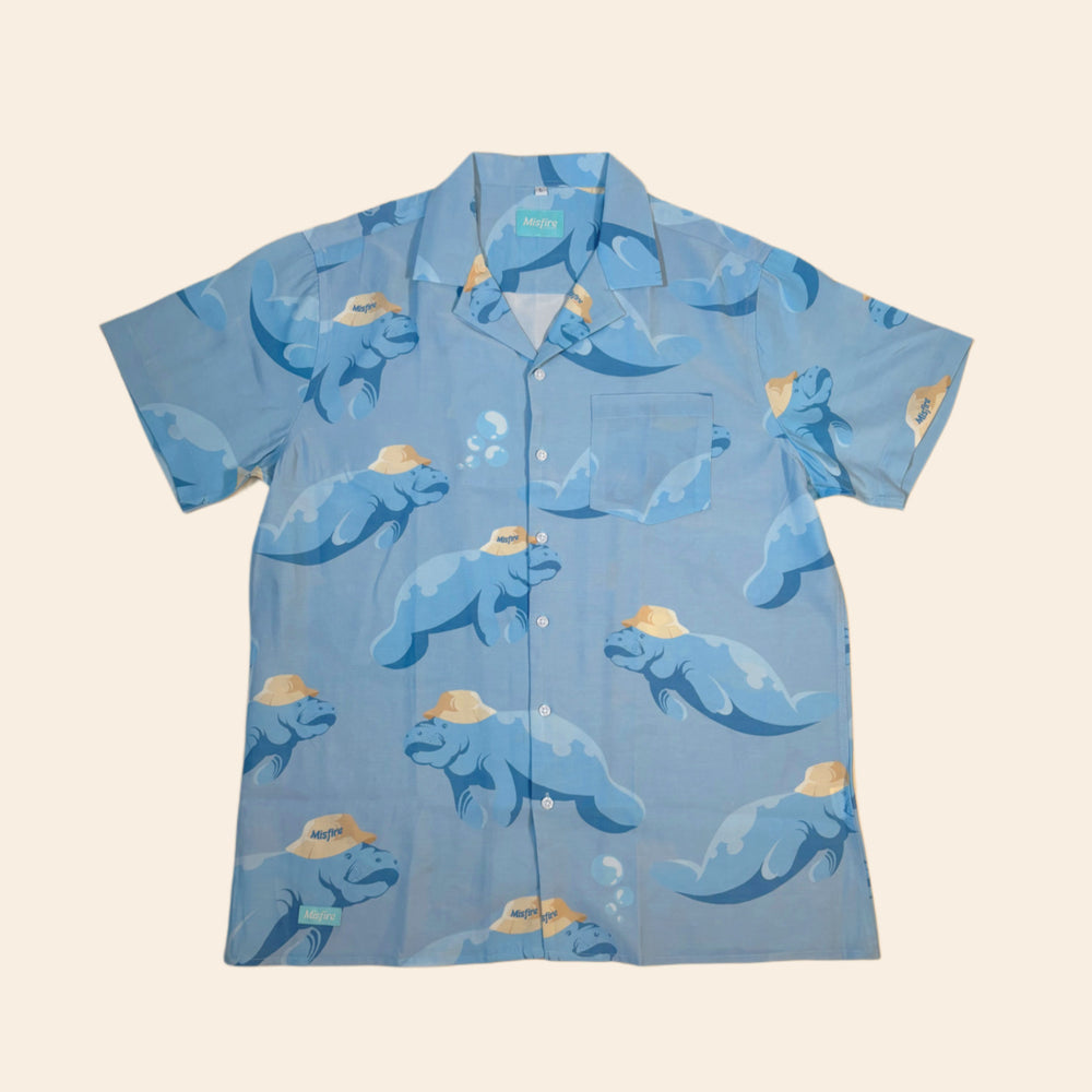 Manatee Wearing a Bucket Hat on Vacation Shirt